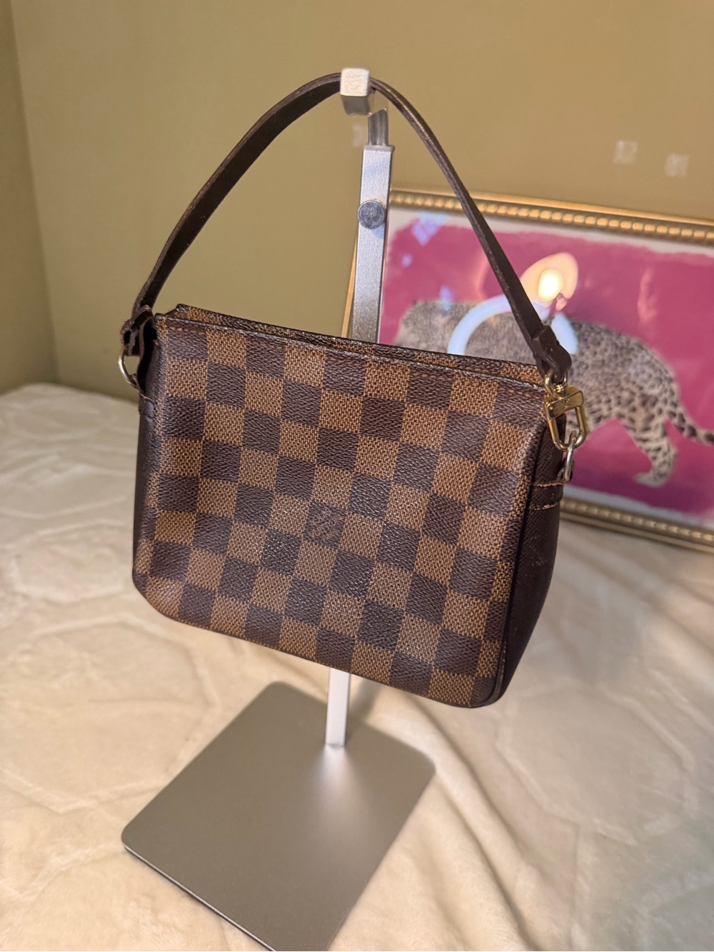 Louis Vuitton Damier Ebene Trousse makeup bag Pochette